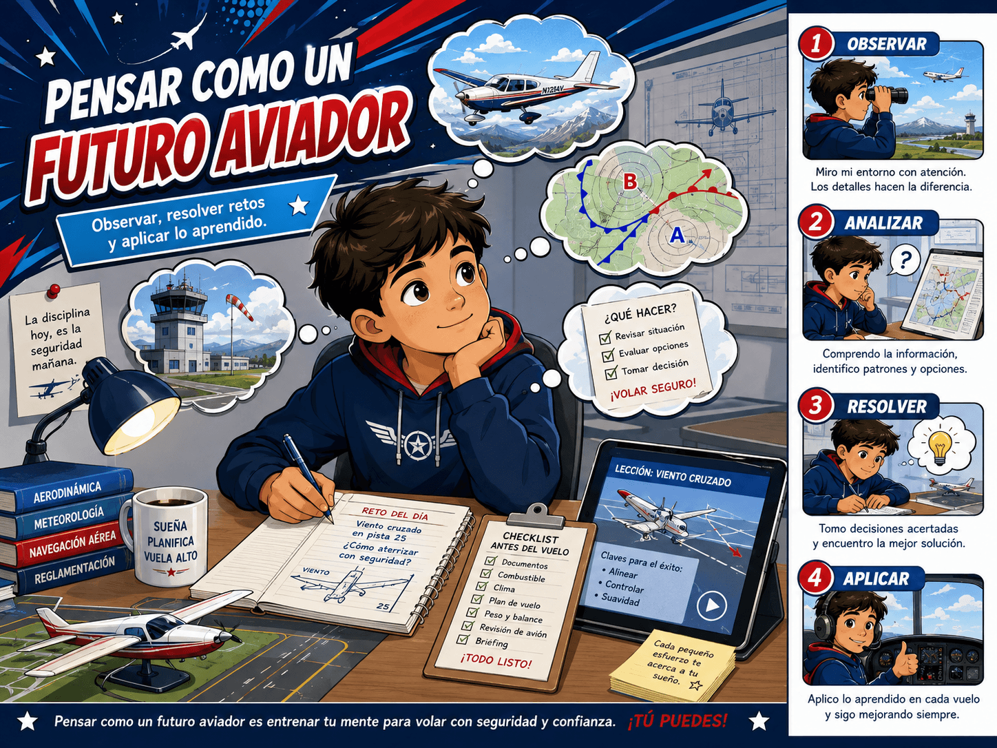 Pensar como un futuro aviador
